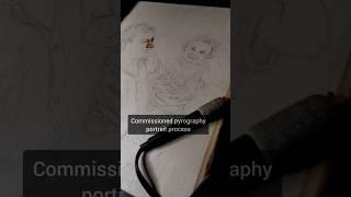 Watch the process of creating a personalized wood burning portrait.  #art #pyrography #woodburning