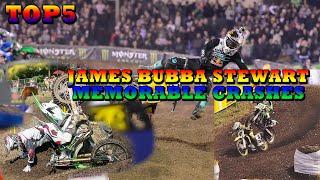 Top5 Most Memorable Crashes"The fastest man on the planet" James bubba stewart #7