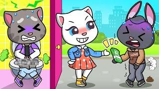 Angel's WC Vs Becca's WC | Talking Tom & Friends In Toca Life World | Tommy Toca