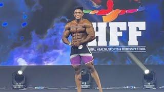 Surojit Dey Fire Posing Men's Physique On The Stage On Bharat Pro Show Mumbai2024