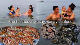 Family day at the beach | Cooking fresh crabs & wasay-wasay seafood for dinner