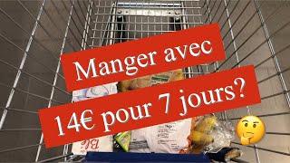 Défi - de 14€ | Retour de courses et Menu de la semaine pour une personne | Petit budget