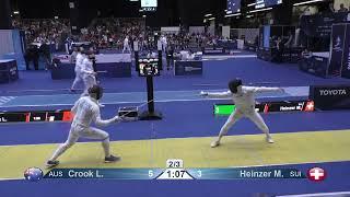 2023 242 T64 14 E M Individual Milano ITA WCH 6 HEINZER SUI vs CROOK AUS