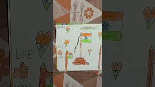 Indian Flag Drawing|Very Easy to draw for kids |Aditya Nagar #shorts #art #artwork #viral