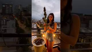 HARVESTING WEED ON CONDO BALCONY