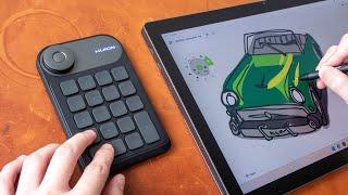 Huion K20 Keydial Mini: Compact drawing tablet companion