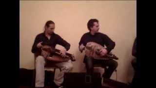 Patrick Bouffard, Nigel Eaton and Paul James playing three time bourrees