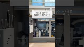 다이소 추천템으로 싱크볼 하부 좁은공간 정리정돈하는 꿀팁 #다이소추천 #주방정리