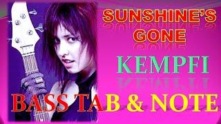 SUNSHINE'S GONE - KEMPFI - BASS TAB & NOTE SHEET - #17