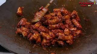 CHICKEN PAN FRY THE MOST DELICIOUS SEXY NECK FRY | TRY SOMETHING NEW #pichekkistabobby కోడి మెడకాయ