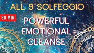 All 9 Solfeggio Frequencies at Once. POWERFUL 30 Minutes Emotional Cleanse & Cell Regeneration.