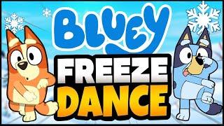 BLUEY ️FREEZE DANCE ️ WINTER BRAIN BREAK ️ THE FLOOR IS LAVA ️ JUST DANCE ️DANNY GO!