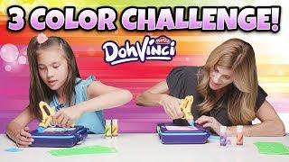 Play-Doh Dohvinci Three Color Challenge! Dohvinci On the Go Art Studio Fun!