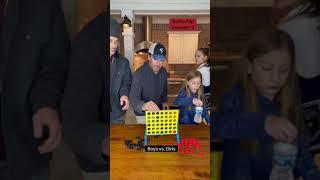 Bottle Flip Connect 4!! Boys vs. girls!