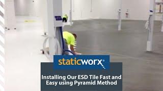 Installing ESD Tile Fast and Easy using Pyramid Method