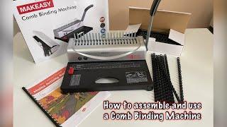 MAKEASY Comb Binding Machine | How to assemble and use a Comb binding machine| Comb binder