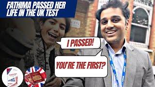 Fathima has passed her LIFE IN THE UK TEST in 1 day!