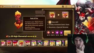 SUMMONERS WAR : Awakening Kahli the Fire High Elemental (warning: booty)