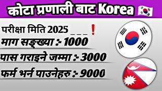 कोटा प्रणाली बाट Korea // Manufacturer Exam 2025 // Eps Topik Exam in Nepal /Eps News Nepal // Topik