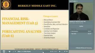 CPA BEC: Financial Risk Management & Forecasting Analysis - Dr. Musa Shaikh