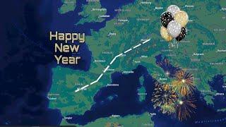 New Year Europe Flight - Munich to Madrid (EDDM-LEMD) - 1/1/2025