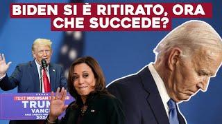 BIDEN RITIRA UFFICIALMENTE la CANDIDATURA da PRESIDENTE, ORA CHE SUCCEDE?