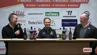 Pressekonferenz zum Spiel ESV Kaufbeuren vs. Selber Wölfe