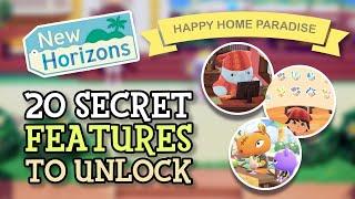 Animal Crossing New Horizons: 20 SECRET FEATURES Revealed (Happy Home Paradise Milestones & Stages)