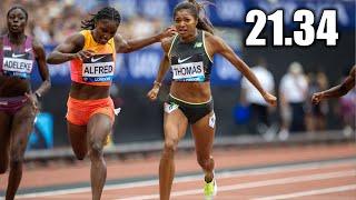 Gabby Thomas IS AN ABSOLUTE SAVAGE! || 200 Meter Breakdown