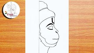 Beautiful Hanuman Drawing with Pencil | Easy Drawing | How to Draw Bajrangbali