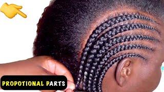 How To PART And Feedin Braids | STRAIGHT PROPOTIONAL PARTS | Hacks and Tricks