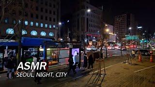 Seoul city night street Sounds and Traffic Sounds for Sleep and Study/ Relaxing City ASMR #SEOULLIVE