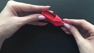 Как сделать туфельку из оригами/origami shoes