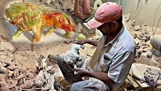 Amazing Technology of Making a Marble Lion