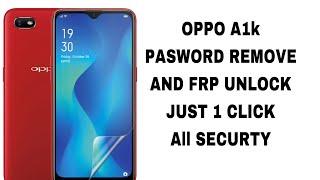 OPPO A1k  HOW TO RESET PASSWORD AND FRP REMOVE WITH UNLOCK TOOL 2024