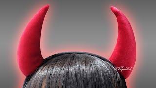 How to Make Horns EASY  DIY Devil Horns Headband - Demon Horn Headdress for BEGINNERS