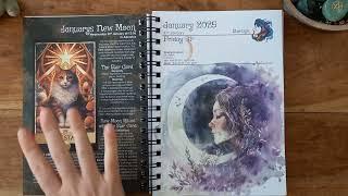 2025  Flickering Cauldron Moon Diary & wall Calander flip through