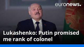 Lukashenko: Putin promised me rank of colonel