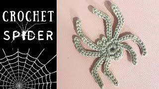 CROCHET SPIDER - HALLOWEEN CROCHET - APPLIQUÉ SPIDER