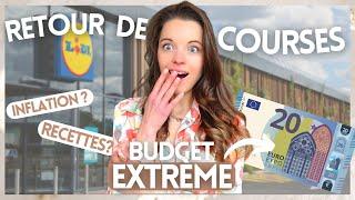 Retour de courses LIDL - Budget EXTREME - 20€ pour 1 semaine de repas petit budget