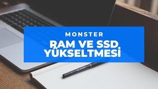 Monster Laptop Ram Ve SSD Yükseltmesi Nasıl Yapılır ?  Laptop Nasıl Hızlandırılır ?