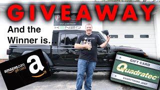 JTR Spartacus Giveaway Winner!!!!!!!