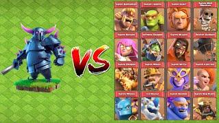 Max Level Pekka VS All Super Troop | Clash of Clans