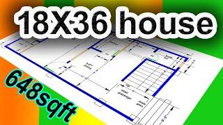 18 X 36 SQFT HOUSE DESIGN ll 18 X 36 GHAR KA NAKSHA ll 18 X 36 HOUSE PLAN