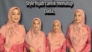 Tutorial hijab segi empat cantik menutup dada,#hijab #subscribe #tutorialhijab #tutorialhijabmudah