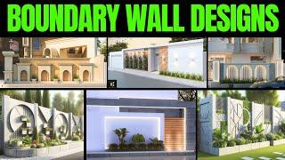 100 + Compound wall designs Latest / Modern Boundary Wall design 2024 / Exterior Wall design