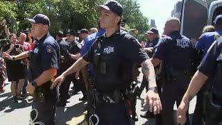 Heated protests outside Gracie Mansion over ongoing migrant crisis