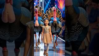 Two Big Turkey & Cute Baby Girl Stage Show On AGT  #agt #shorts #turkey
