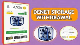 Mining Airdrop DENET storage withdraw | Free Airdrop %confirm | Earn 300$+ #denet #dawn