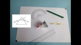 Experiment to Determine the Refractive Index of a Triangular Glass Prism -  Physics Practical